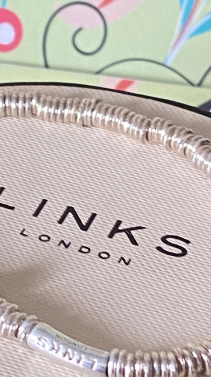 Authentic Links of London Heart XS Sweetie 925 sterling silver with 18k rose gold vermeil