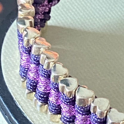 Purple Sterling Silver Links of London Friendship Bracelet