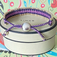 Purple Sterling Silver Links of London Friendship Bracelet