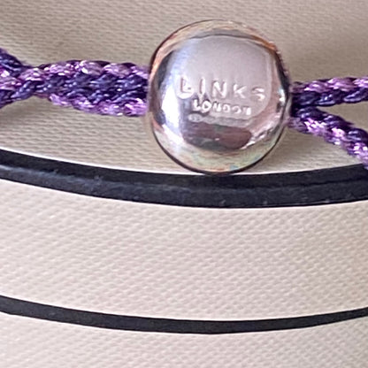 Purple Sterling Silver Links of London Friendship Bracelet