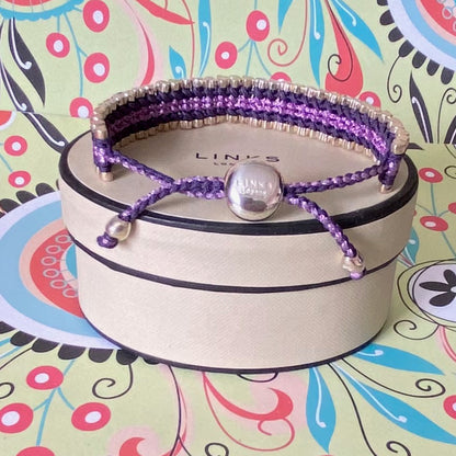 Purple Sterling Silver Links of London Friendship Bracelet