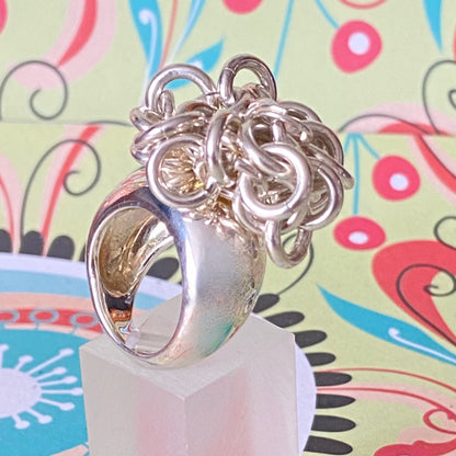 Very Rare Sterling Silver Links of London Hope Chain Ring