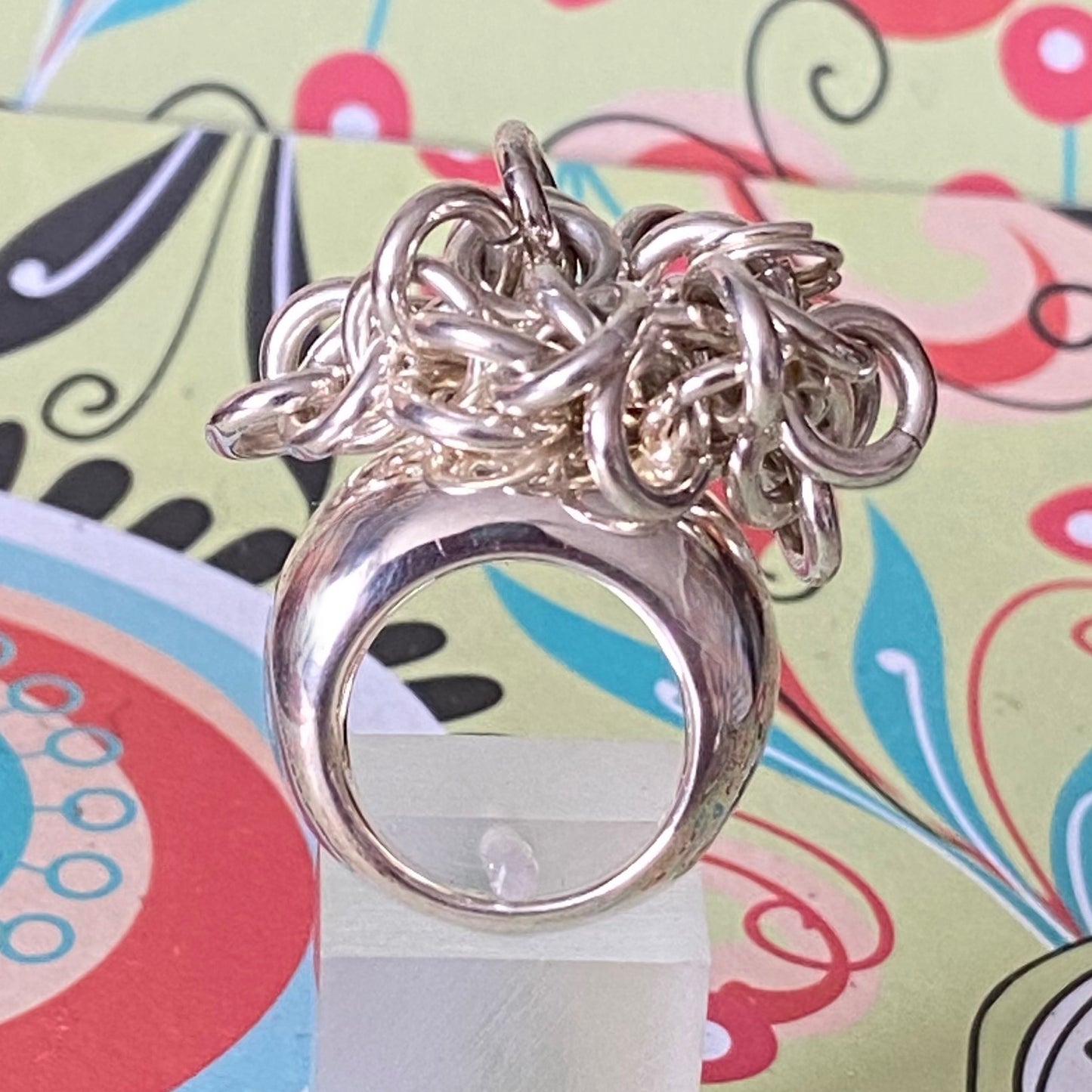Very Rare Sterling Silver Links of London Hope Chain Ring