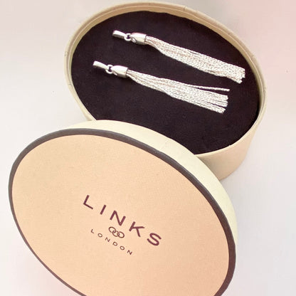 Links of London Sterling Silver Silk Row Earrings New