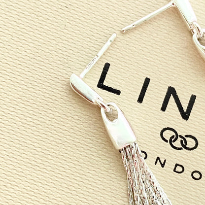 Links of London Sterling Silver Silk Row Earrings New