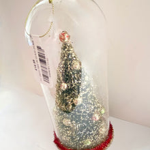 Load image into Gallery viewer, Christmas Tree Decoration in a Glass Dome. Beautiful Holiday Decoration
