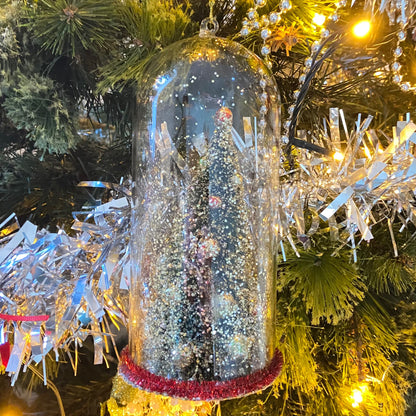 Christmas tree in a glass dome decoration