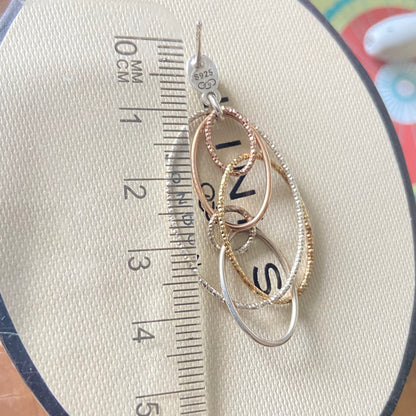 Links of London Sterling Silver Aurora multi Loop earrings with 18ct Vermeil Gold