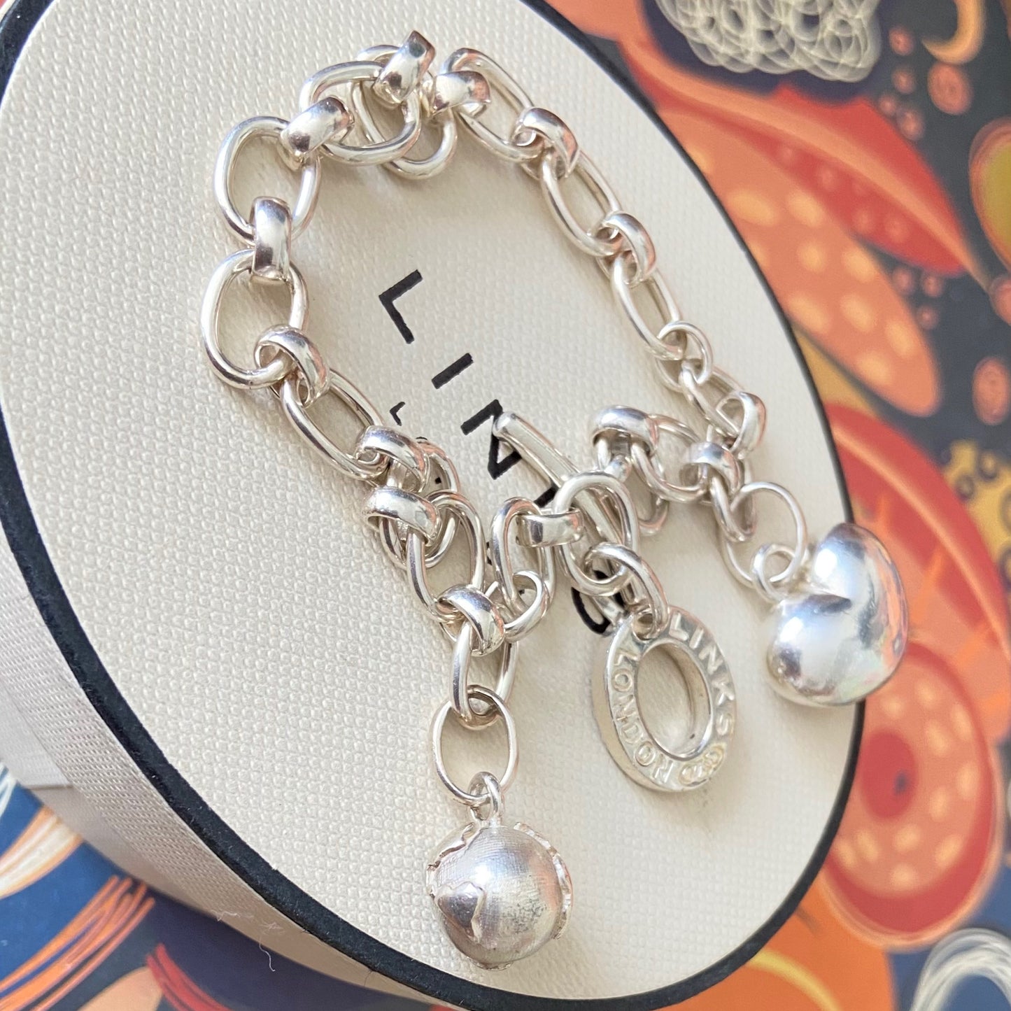Links of London Fully Hallmarked Sterling Silver Larger Links T-Bar Bracelet