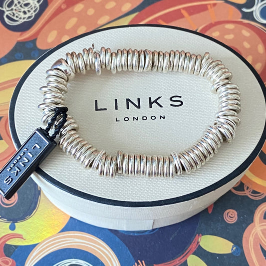 New Silver Links of London Iconic Sterling Silver Sweetie Bracelet with original Link of London Tag.