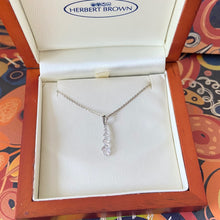 Load image into Gallery viewer, 9ct Gold (375) and CZ stones Pendent on a 925 Sterling Silver (925) Necklace
