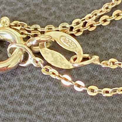 9ct Gold (375) and CZ stones Pendent on a 925 Sterling Silver (925) Necklace
