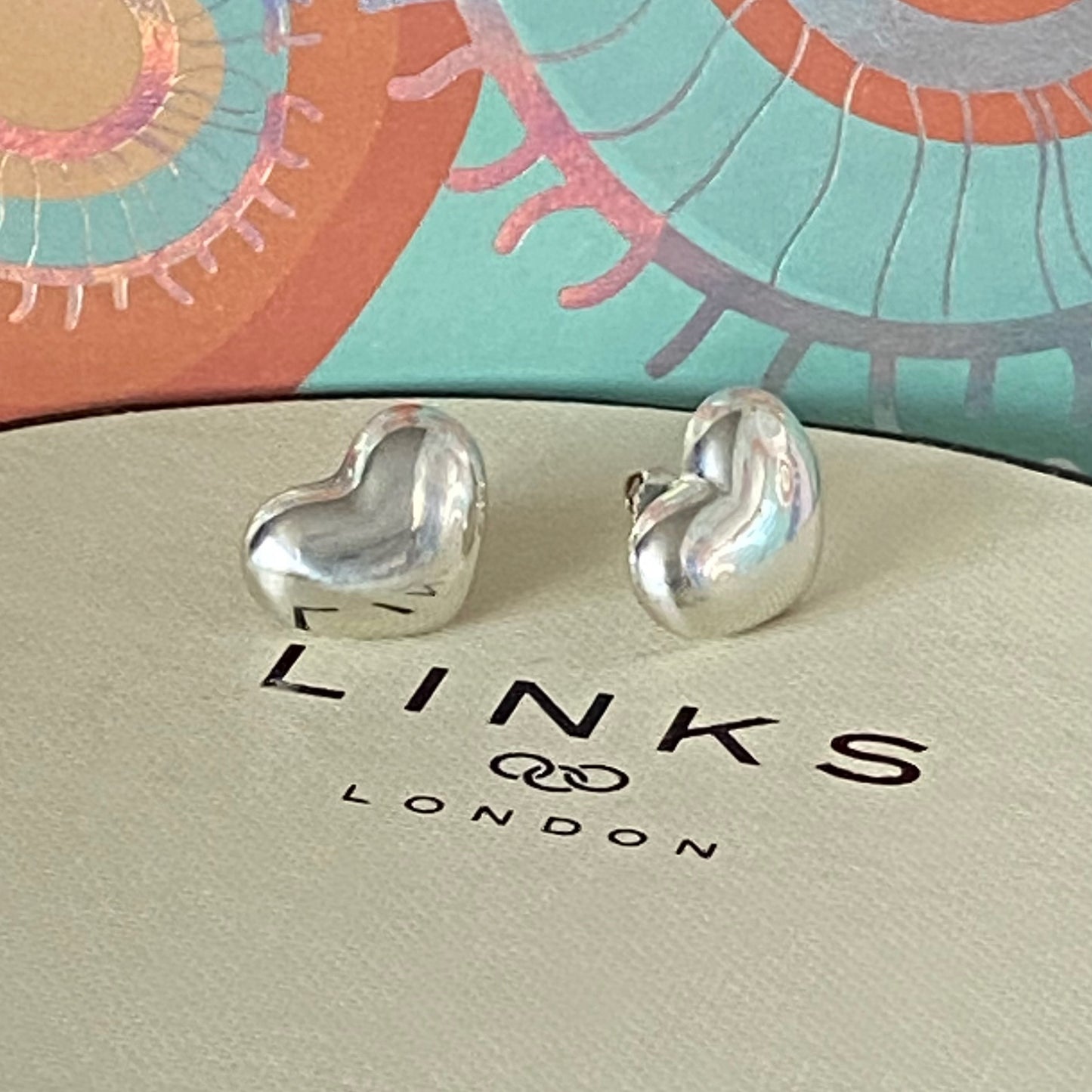 Links of London Sterling Silver Stud Heart Earrings