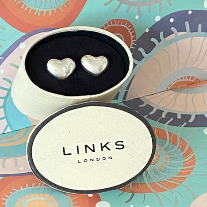 Links of London Sterling Silver Stud Heart Earrings