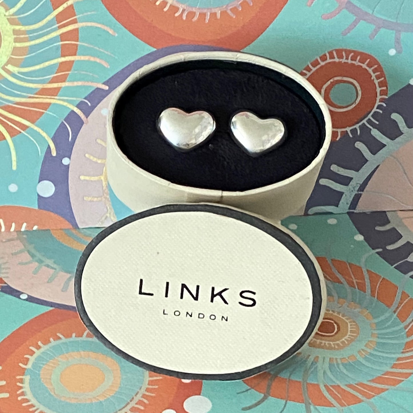 Links of London Sterling Silver Stud Heart Earrings