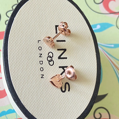 Links of London Gold 18kt vermeil, 925 Sterling Silver heart Stud earrings
