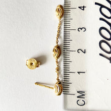 Load image into Gallery viewer, Links of London Sterling Silver 18ct Gold Vermeil Three Bead Long Drop Earrings
