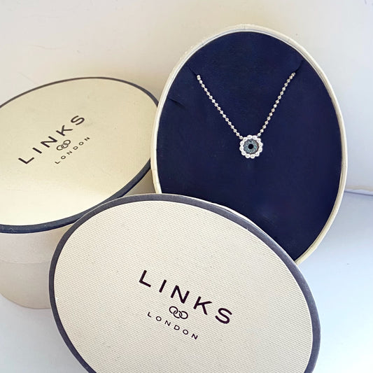 Links of London Effervescence  with Petite Blue Diamond Necklace