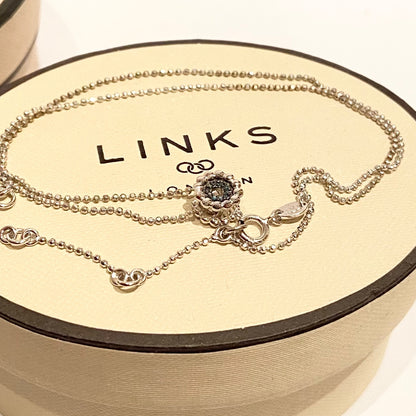 Links of London Effervescence  with Petite Blue Diamond Necklace