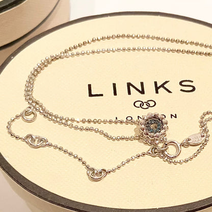 Links of London Effervescence  with Petite Blue Diamond Necklace