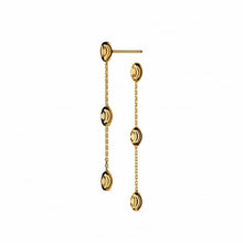Load image into Gallery viewer, Links of London Sterling Silver 18ct Gold Vermeil Three Bead Long Drop Earrings
