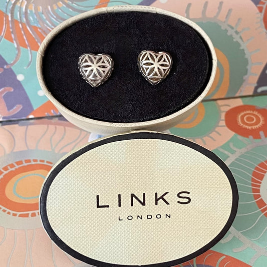 Links of London Maze Heart Stud Earrings