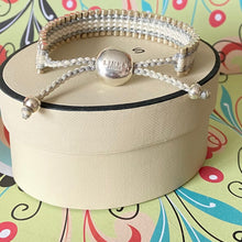 Load image into Gallery viewer, Authentic  Preloved Sterling Silver Cream and Silver Friendship Bracelet
