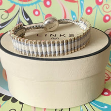 Load image into Gallery viewer, Authentic  Preloved Sterling Silver Cream and Silver Friendship Bracelet
