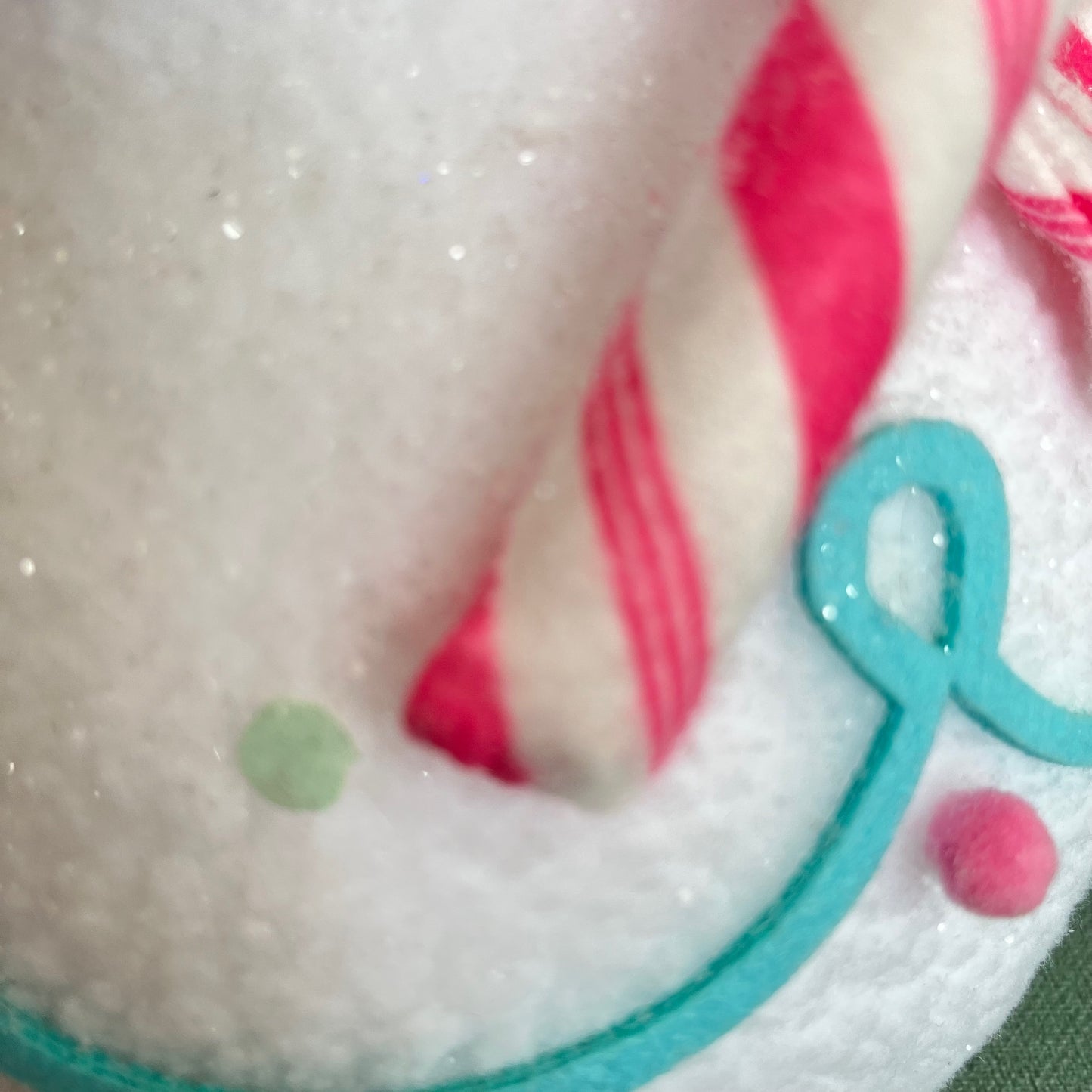 16.5" Fabric Snowman Figurine Holding a Candy Cane Christmas Decoration