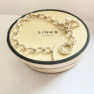 Sterling Silver Links of London  Bracelet, T Bar Clasp with Duck Charms