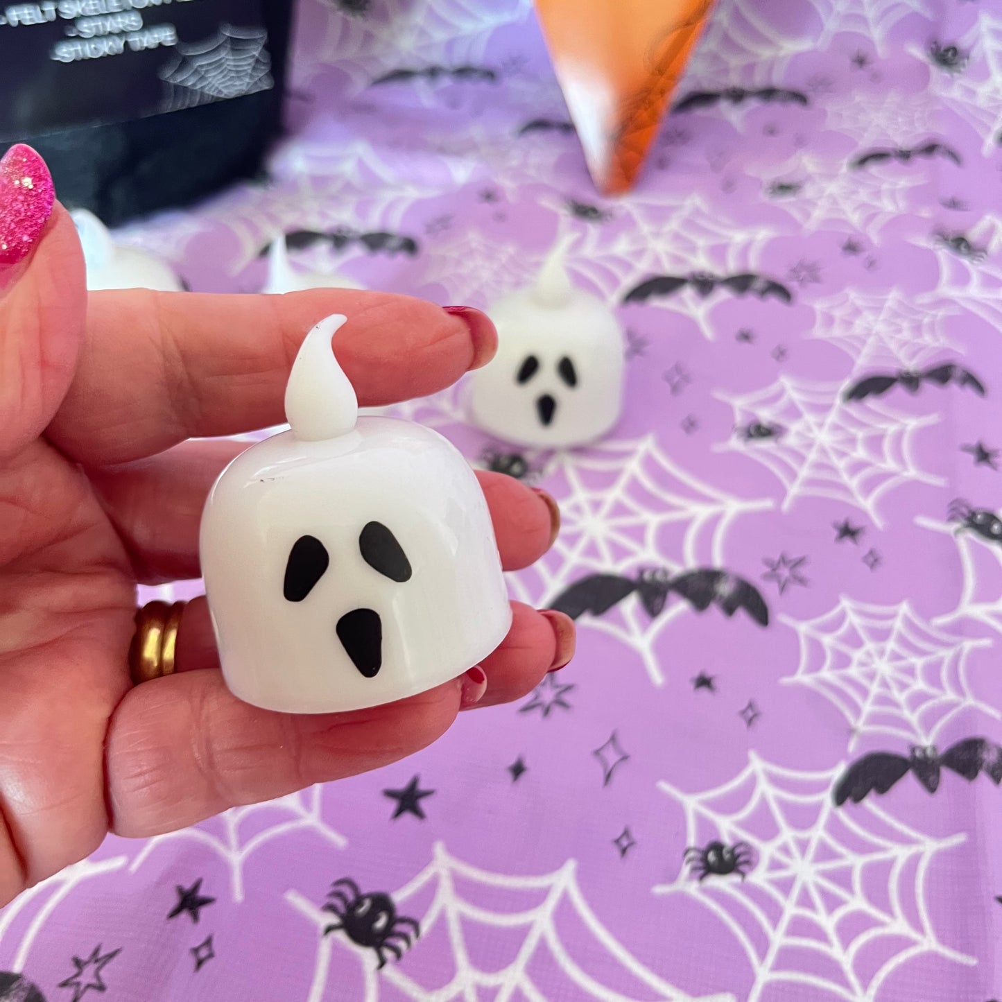 4 Shaped Ghost Led Tea Lights