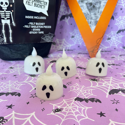 Halloween Party Bundle. Decorate your bucket, Bone Chilling Bunting, 4 Shaped Ghost Lights