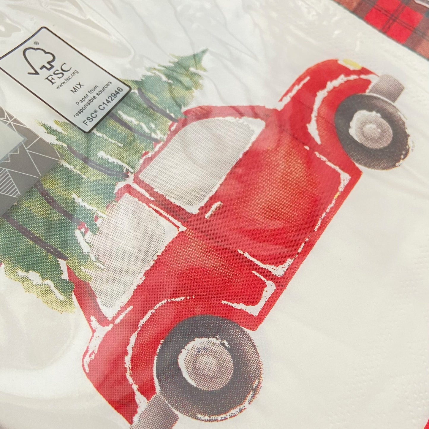 Car with a Christmas Tree Napkins 20 per pack, 3ply can be used for Decoupage