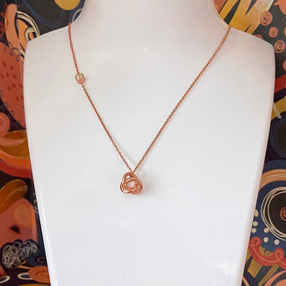 New! Links Of London Love Knot Necklace with Clear Topaz Stone.  Be the first to love this.