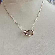 Load image into Gallery viewer, Sterling Silver Links of London 20/20 Silver Interlocking necklace
