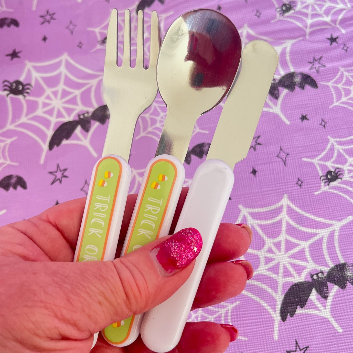 Halloween Party Pack.  Plate, Bowl and cutlery