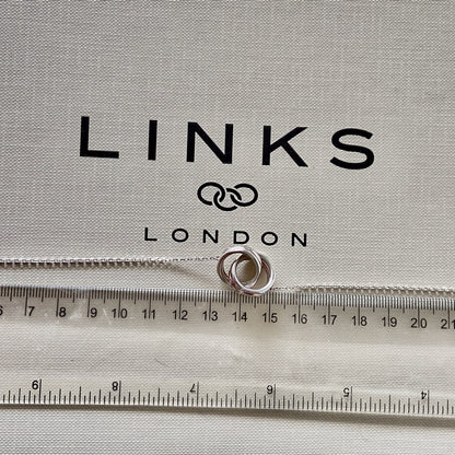 New!  Links of London 20/20 Silver Interlocking necklace