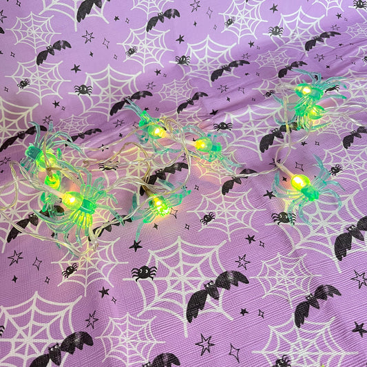 Spooky string Spider Green  string lights