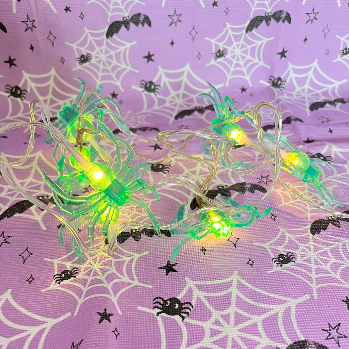 Spooky string Spider Green  string lights
