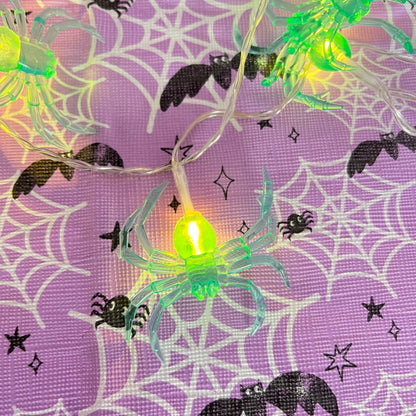 Spooky string Spider Green  string lights