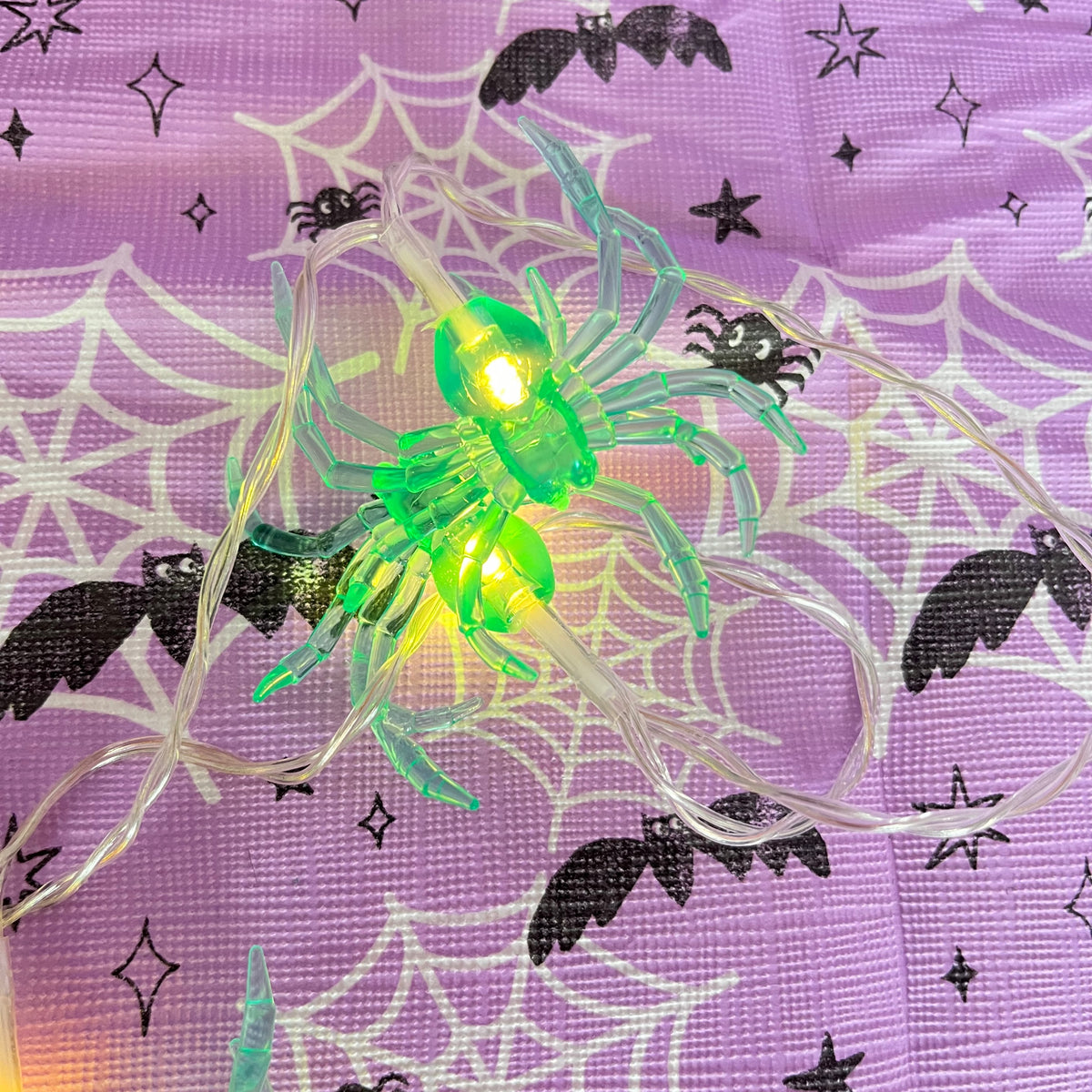 Spooky string Spider Green  string lights