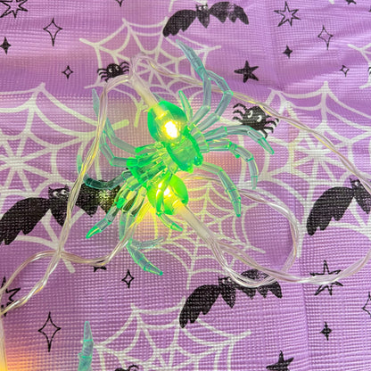 Spooky string Spider Green  string lights