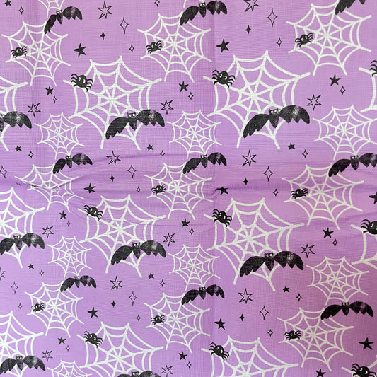 Spooky Bat and Spiders Web Table Cloth