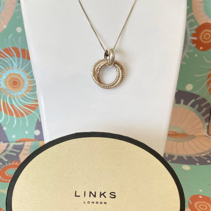 Links of London Aurora Bi-Metal Cluster Necklace