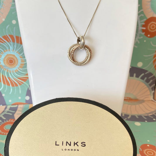 Links of London Aurora Bi-Metal Cluster Necklace