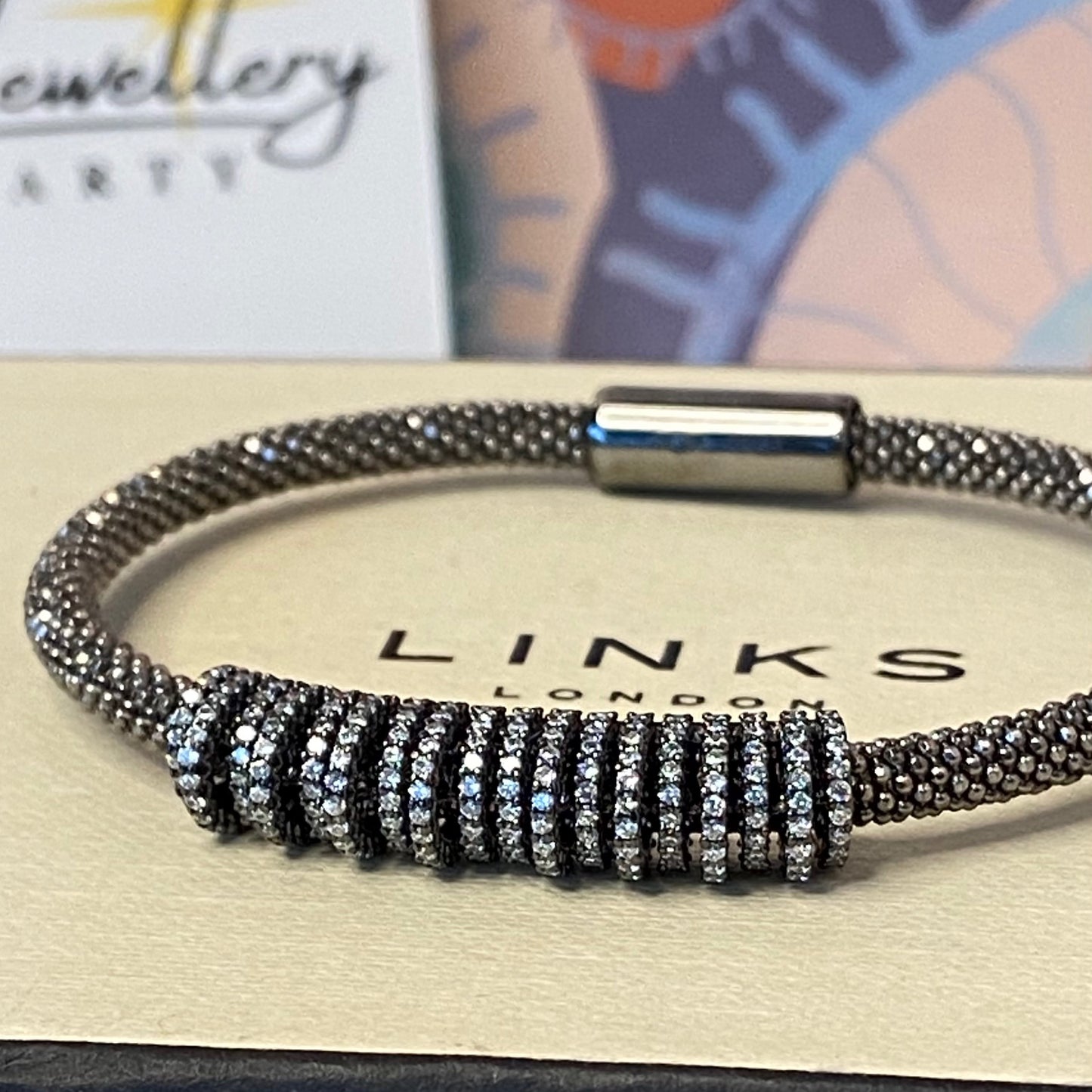 Links of London Star Dust Sterling Silver Crown Dark Ruthenium Bracelet