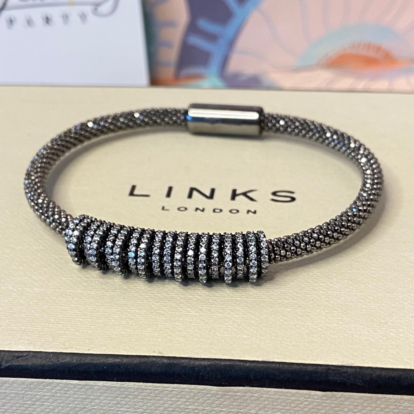Links of London Star Dust Sterling Silver Crown Dark Ruthenium Bracelet