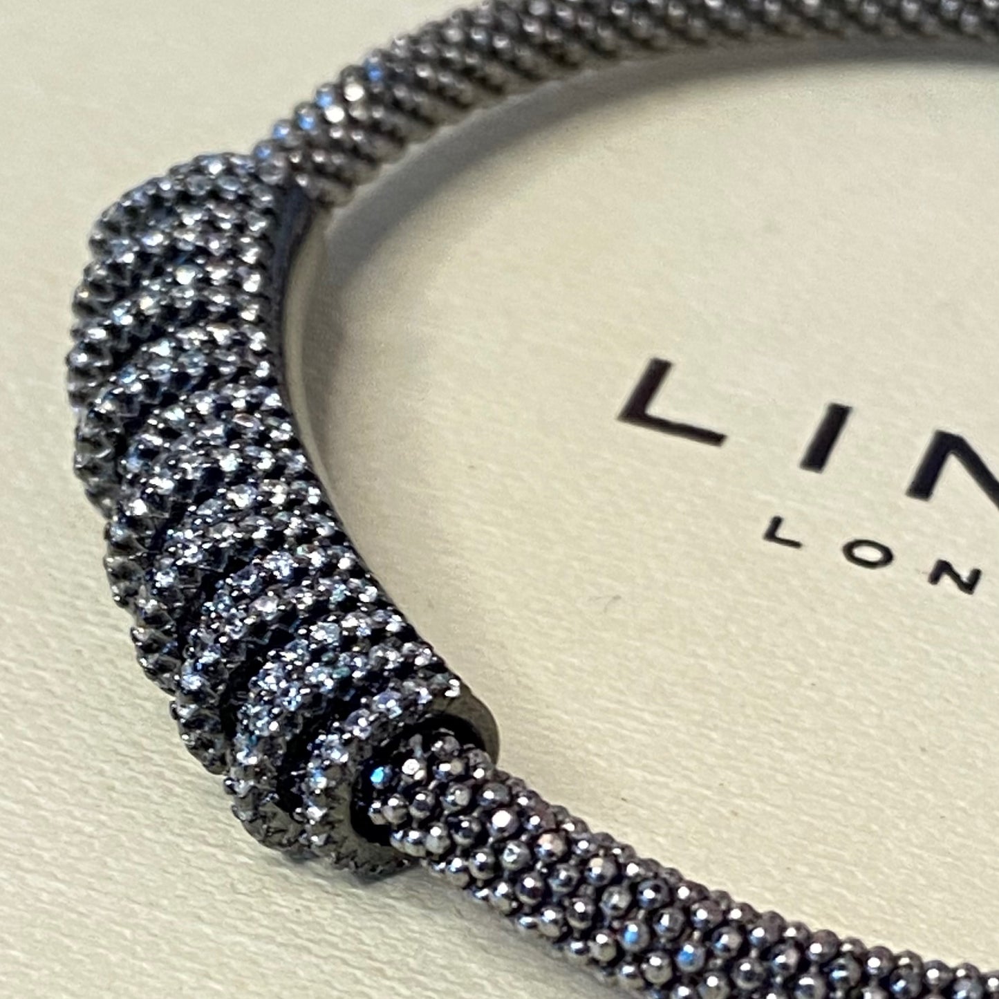 Links of London Star Dust Sterling Silver Crown Dark Ruthenium Bracelet