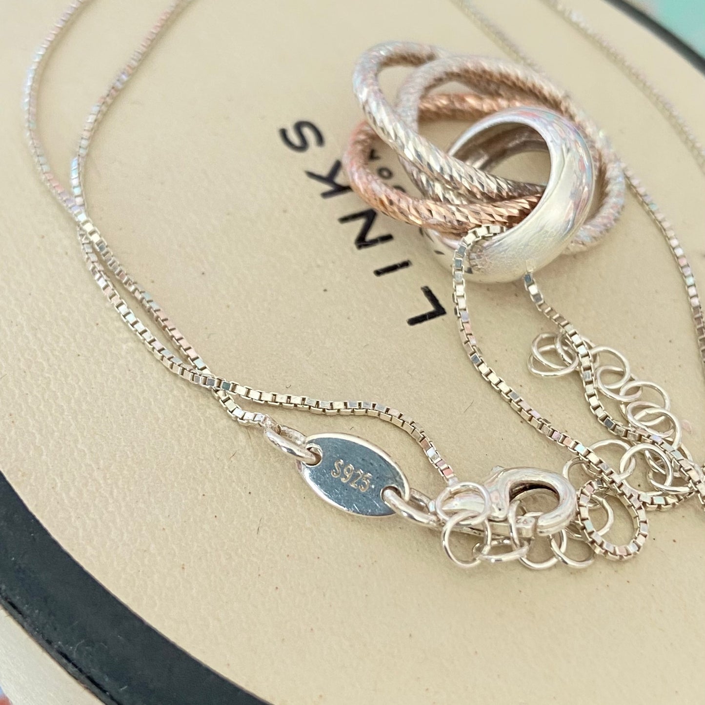 Links of London Aurora Bi-Metal Cluster Necklace