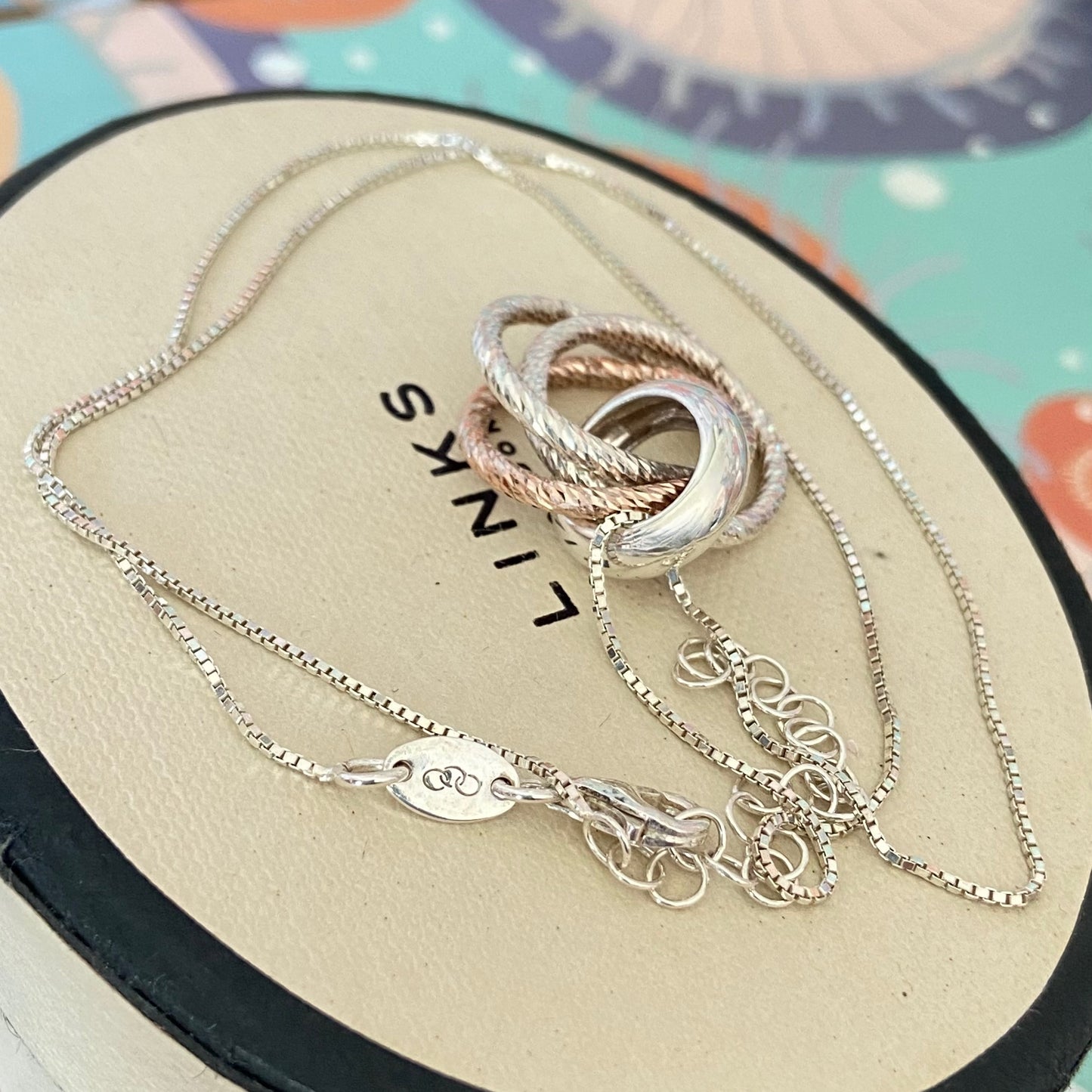 Links of London Aurora Bi-Metal Cluster Necklace